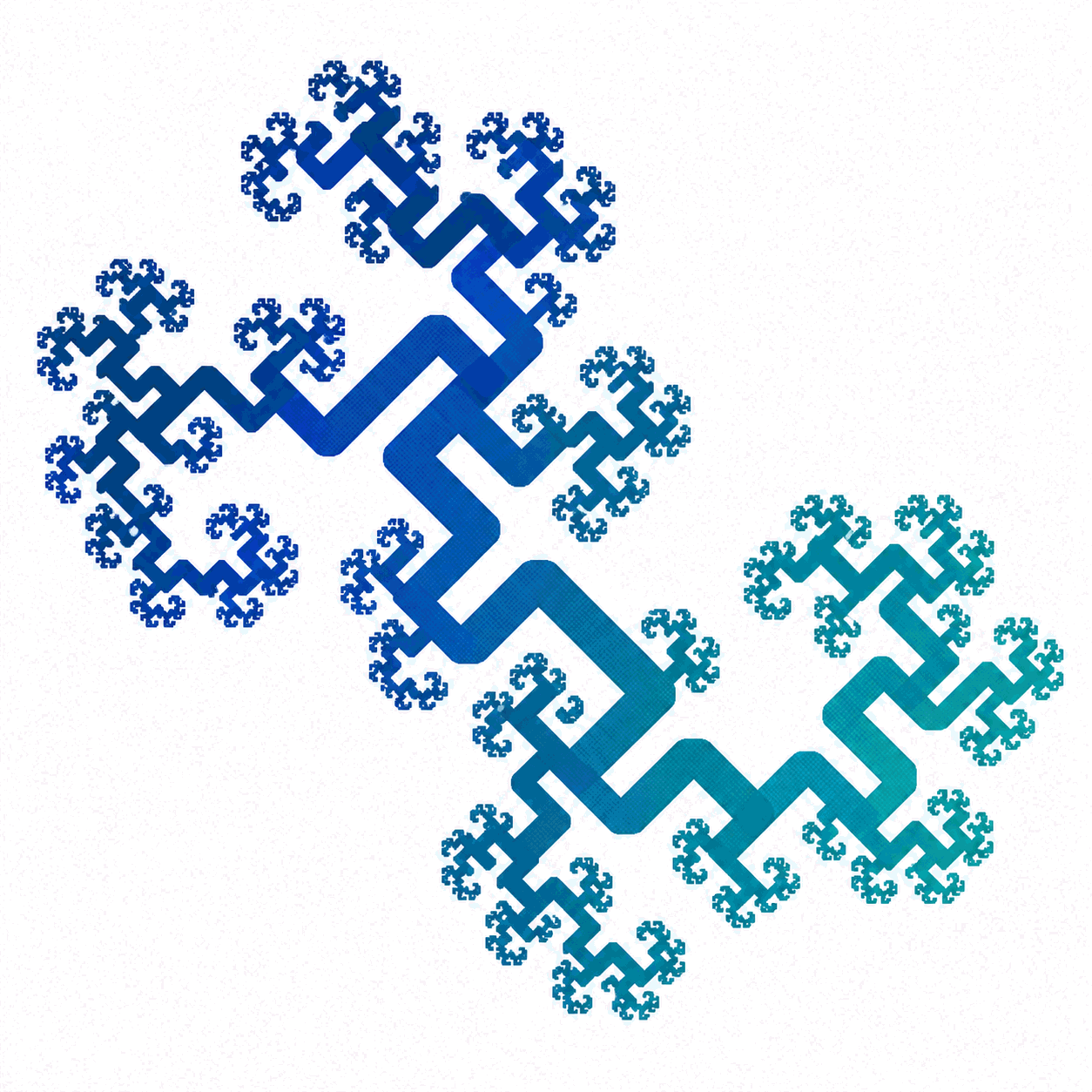 Classic dragon curve L-system fractal