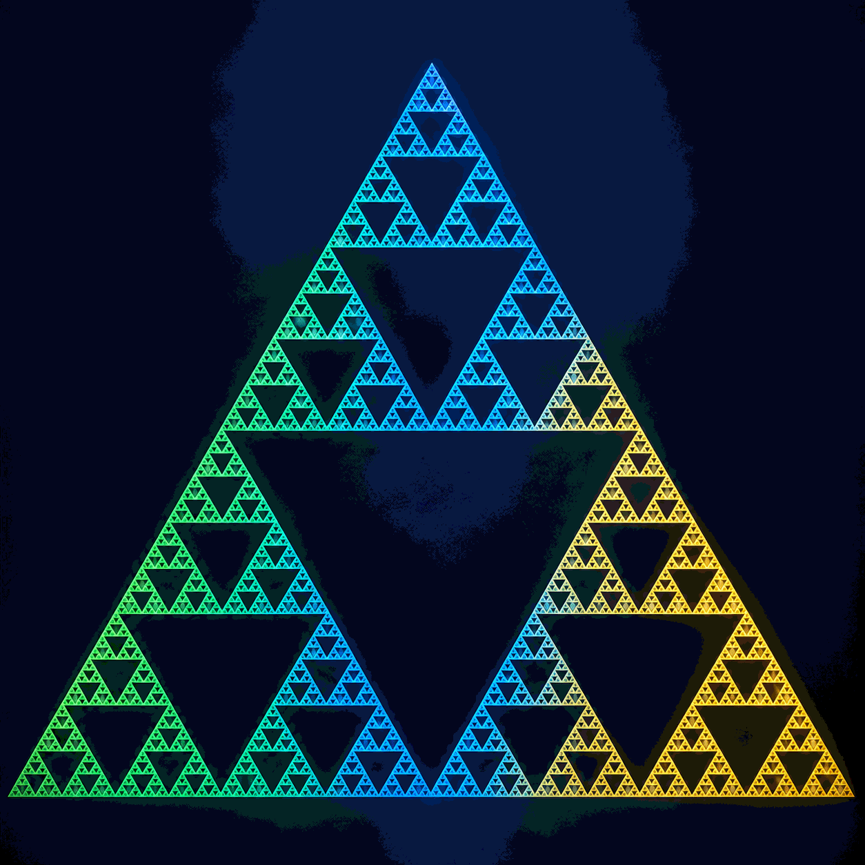 Recursive Sierpinski triangle pattern